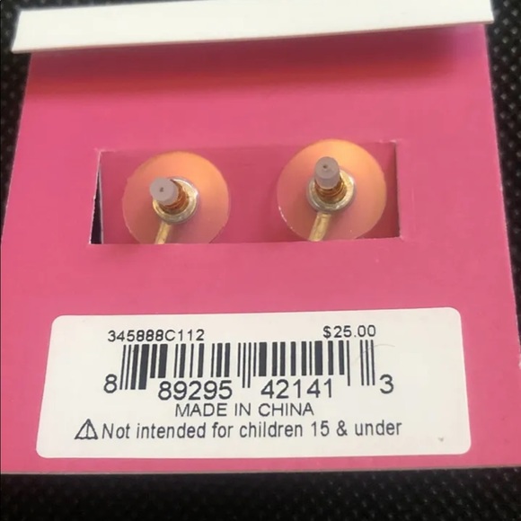 Betsey Johnson Rose Gold Tone Heart Front Back Crystal Encrusted Drop Earrings - Picture 9 of 10